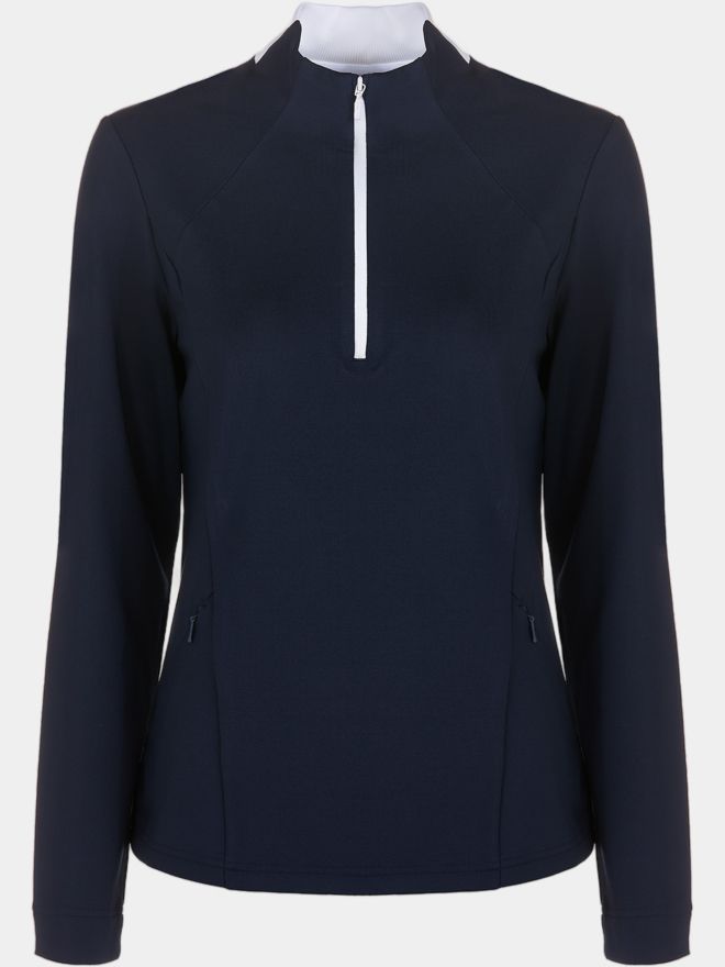 Image of Valiente 1/2 Zip Stretch Thermo Midlayer navy