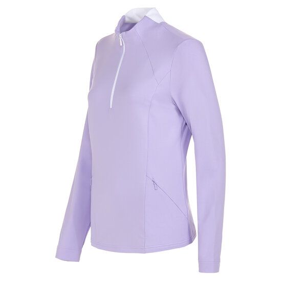 Valiente  1/2 zip stretch thermal midlayer purple