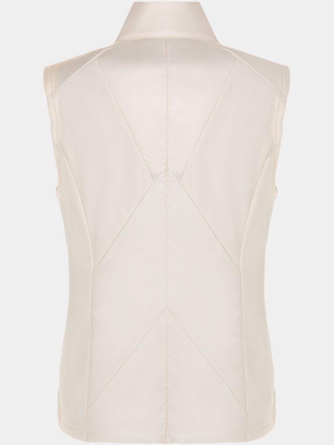 Valiente Hybrid stretch quilted thermal vest ecru