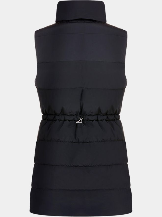 Valiente long quilted thermal vest black