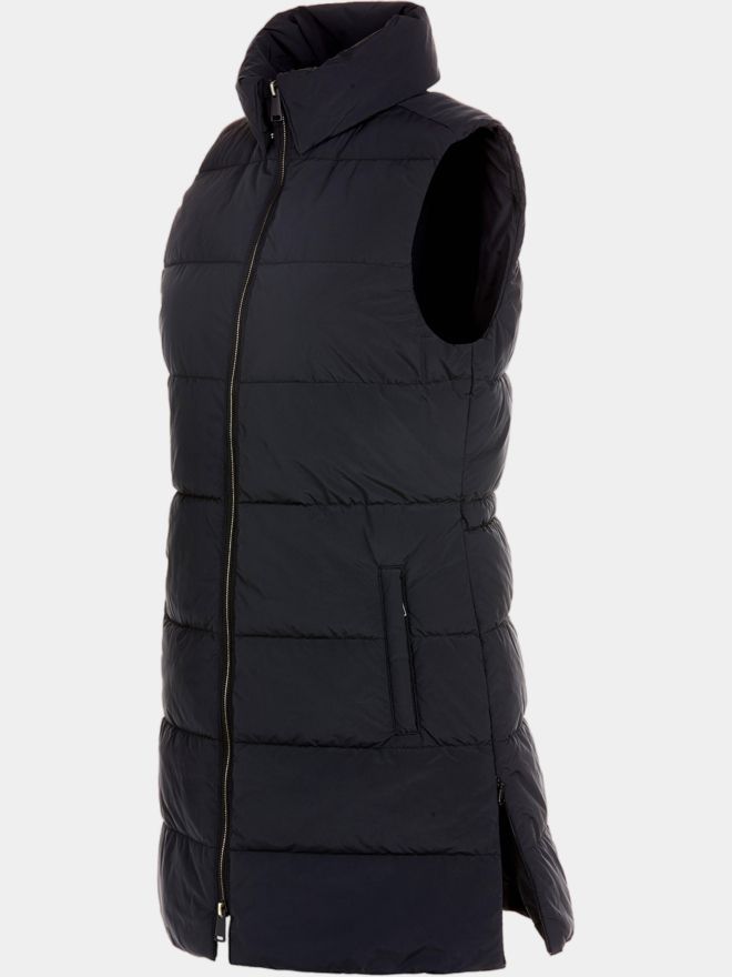 Valiente long quilted thermal vest black