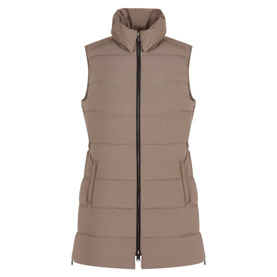 Valiente lange Stepp Thermo Weste taupe