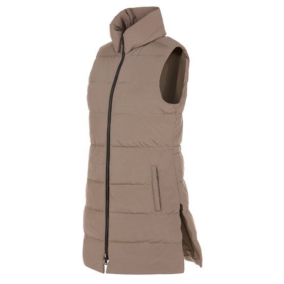 Valiente lange Stepp Thermo Weste taupe