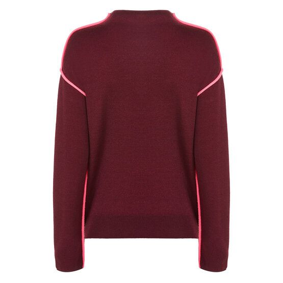 Valiente  Reversible knitted sweater berry