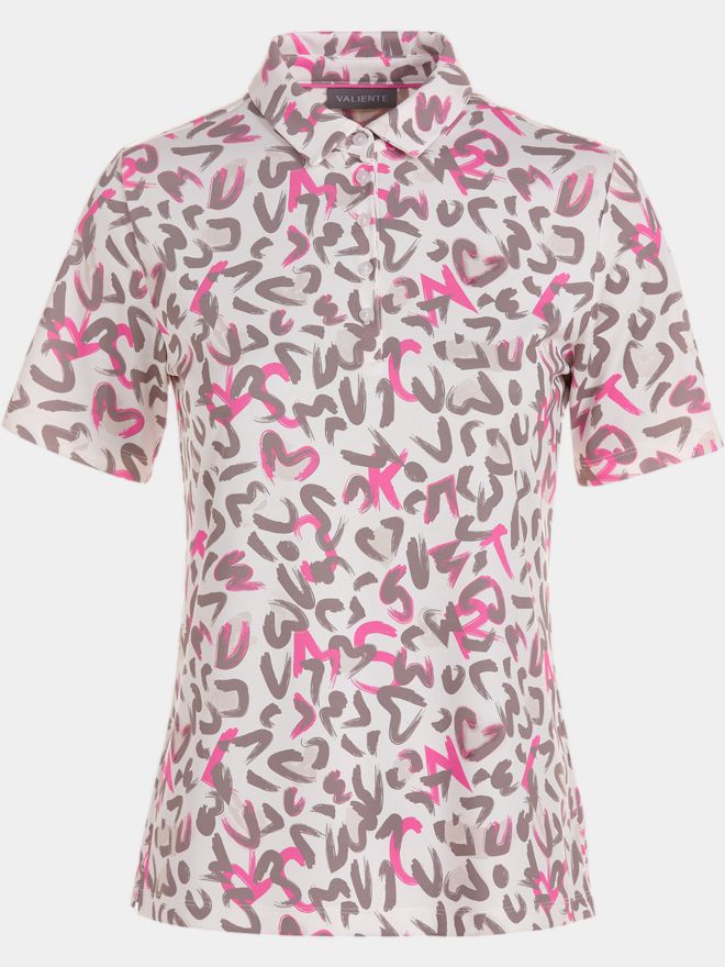 Valiente Druck Fuktions Halbarm Polo beige