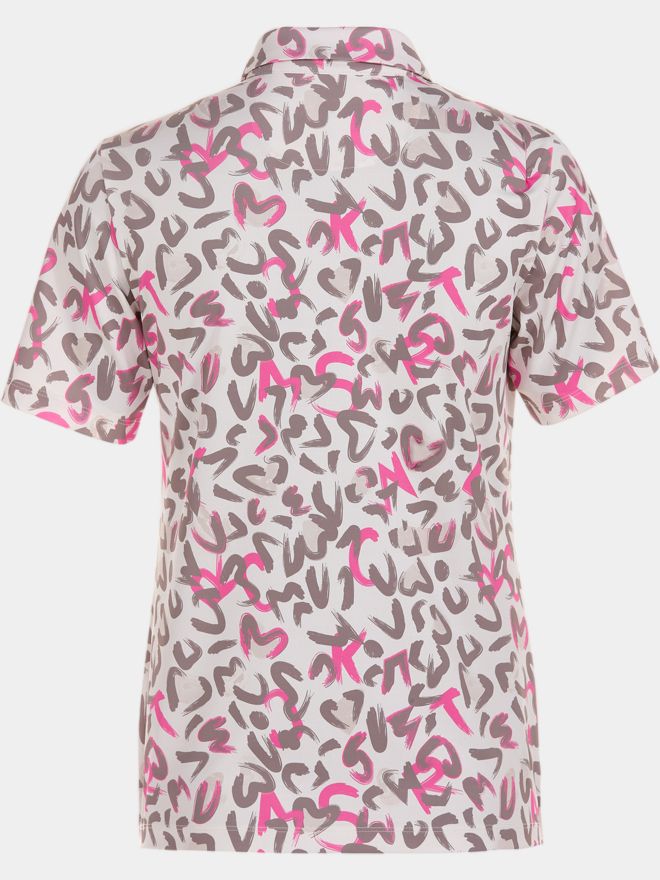 Valiente Druck Fuktions Halbarm Polo beige