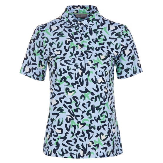 Valiente Druck Fuktions Halbarm Polo blau