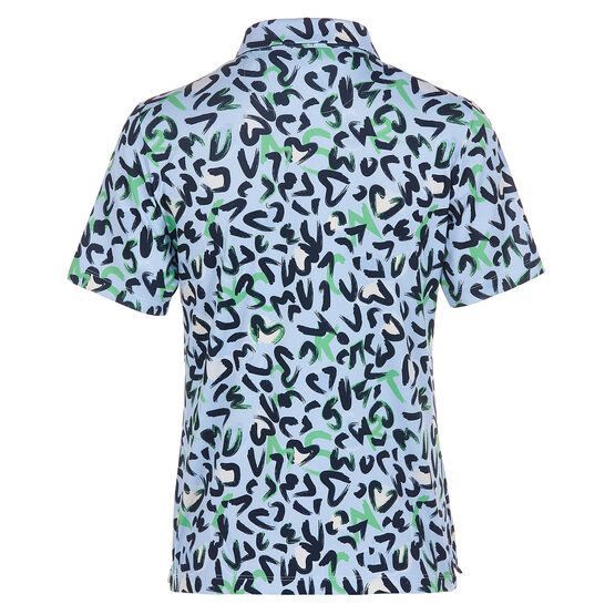 Valiente Druck Fuktions Halbarm Polo blau