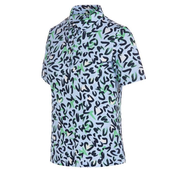 Valiente Druck Fuktions Halbarm Polo blau