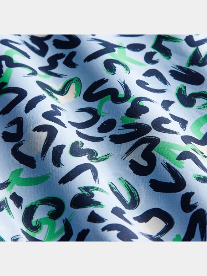 Valiente Druck Fuktions Halbarm Polo blau