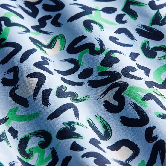Valiente Druck Fuktions Halbarm Polo blau