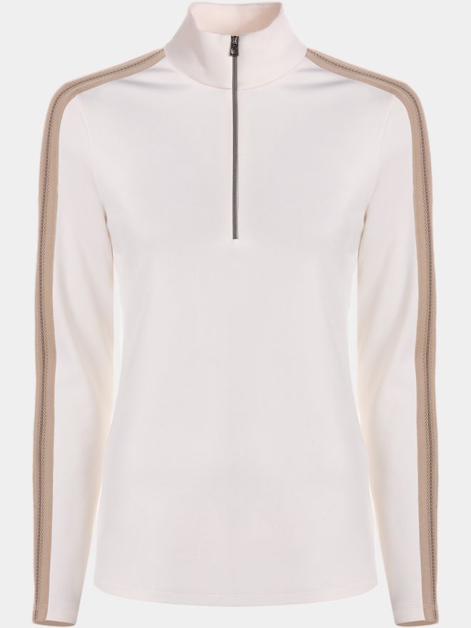 Valiente 1/2 zip stretch thermal midlayer ecru