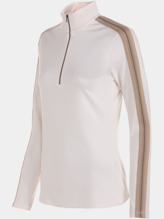 Valiente 1/2 zip stretch thermal midlayer ecru