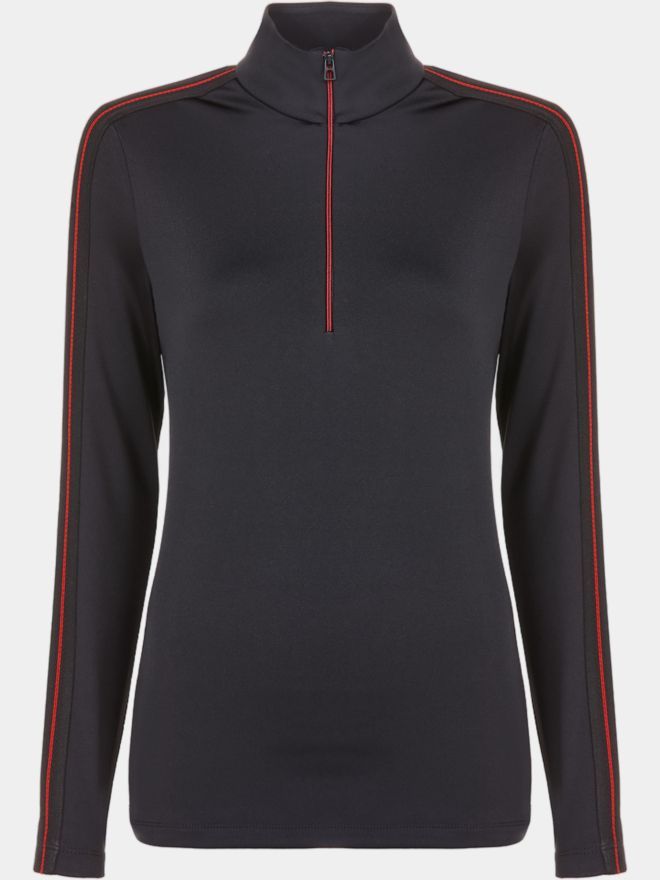 Valiente 1/2 zip stretch thermal midlayer black