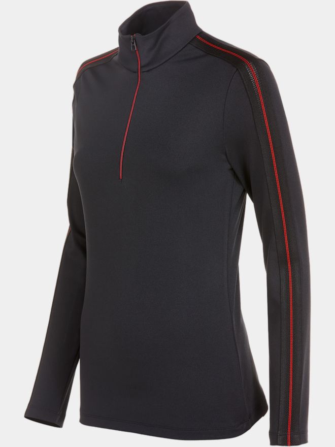 Valiente 1/2 zip stretch thermal midlayer black