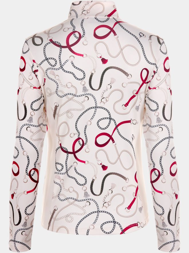 Valiente Print 1/2 zip stretch thermal midlayer fancy