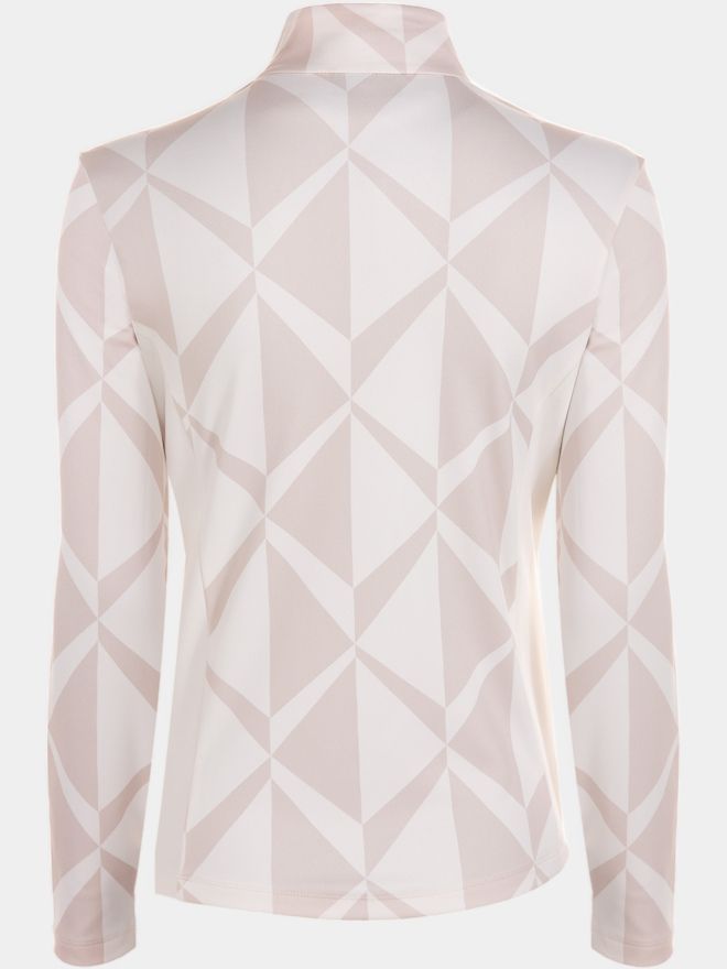 Valiente Druck 1/2 Zip Stretch Thermo Midlayer beige