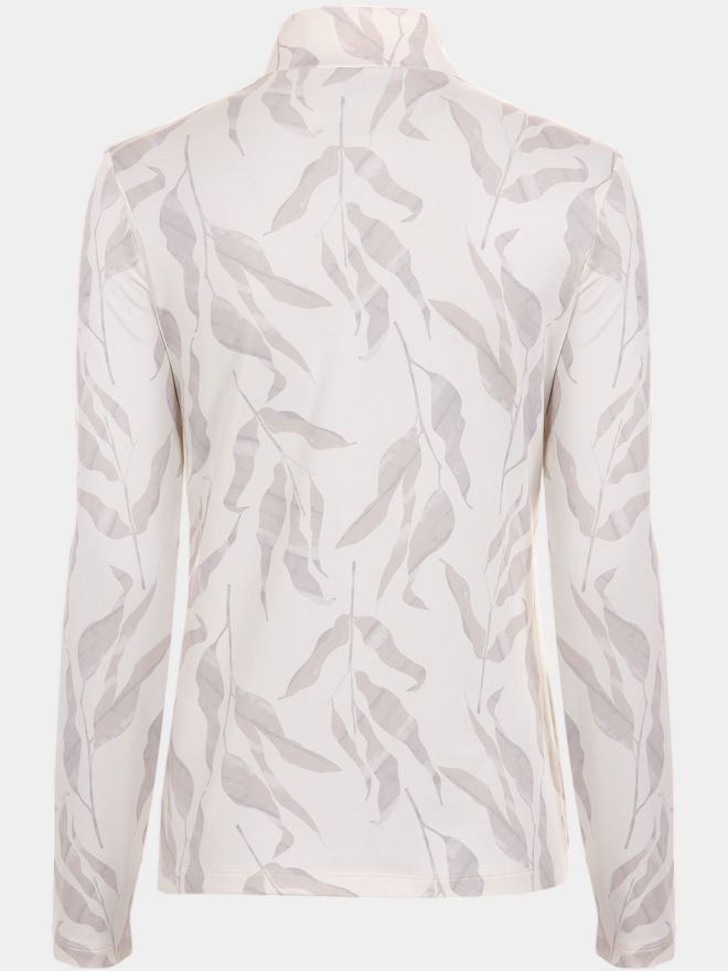 Valiente Druck 1/2 Zip Soft Touch Thermo Unterzieher ecru