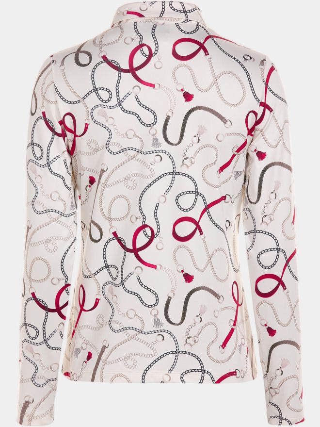 Valiente Druck Soft Touch Langarm Polo fancy