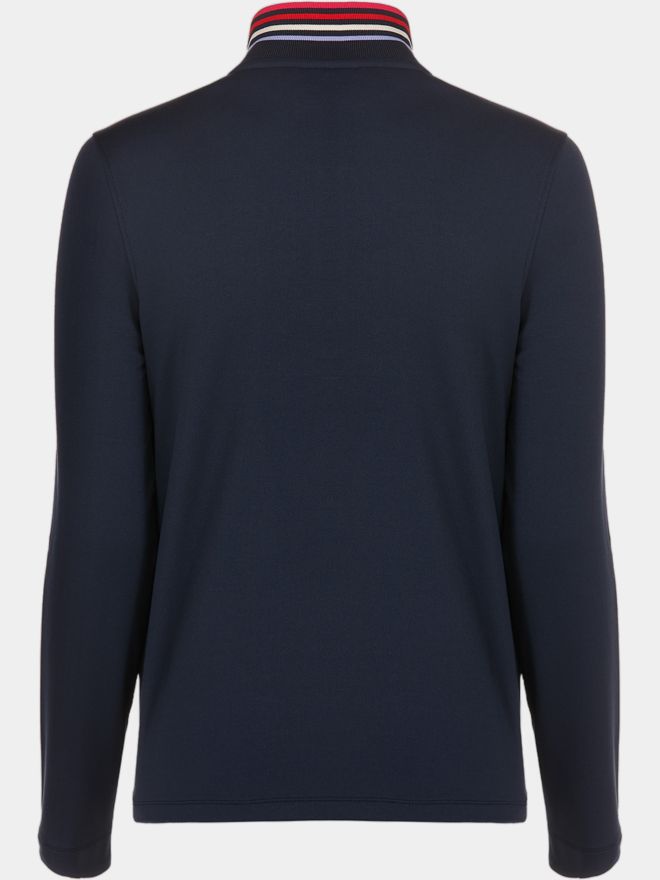 Valiente Stand-up collar with buttons thermal polo navy