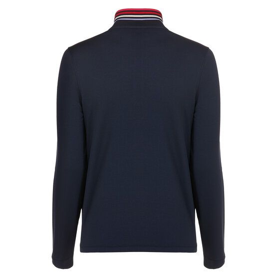 Valiente Stehkragen mit Knoepfen Thermo Polo navy