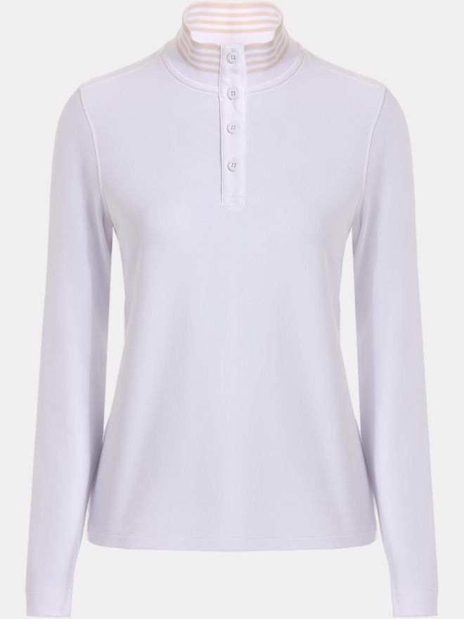 Valiente Stand-up collar with buttons thermal polo white