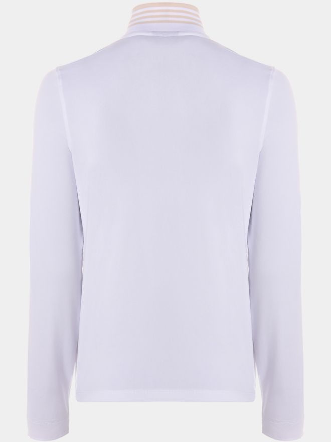 Valiente Stand-up collar with buttons thermal polo white