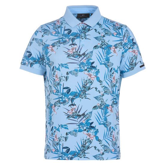 Daniel Springs Druck Funktions Halbarm Polo blau