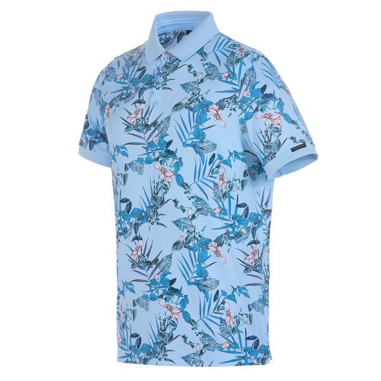 Daniel Springs Druck Funktions Halbarm Polo blau