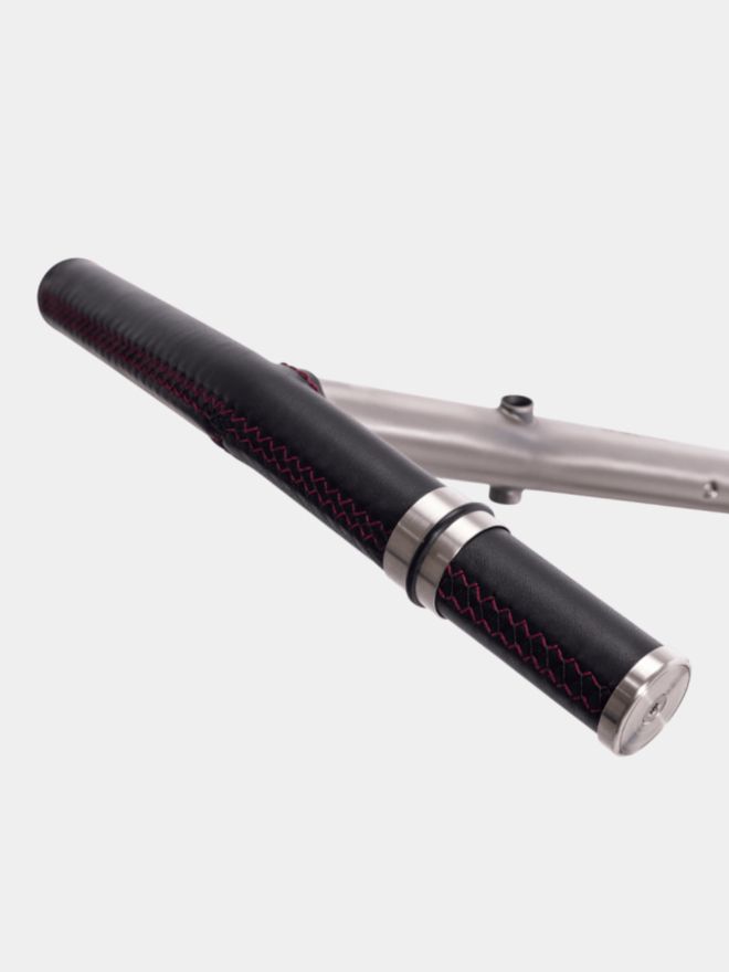 TiCad Voyage Elektrotrolley mit belederter Drehgriffsteuerung silber