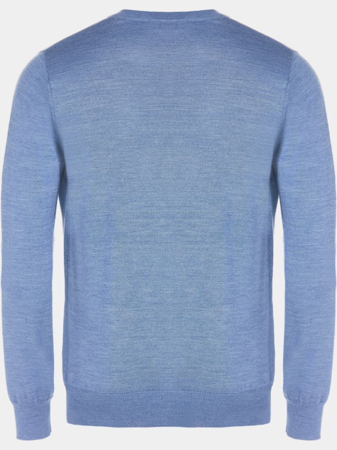 Daniel Springs Basic V-Neck Pullover Strick denim