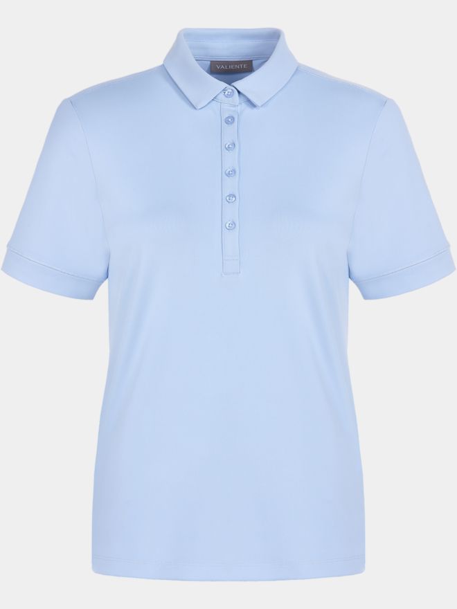 Valiente Funkční polokošile pique s polovičním rukávem světle modrá