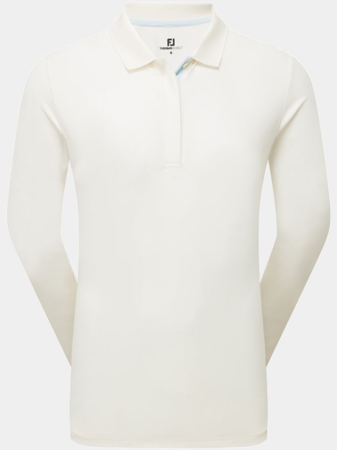 FootJoy TS L/S SHIRT Langarm Polo offwhite