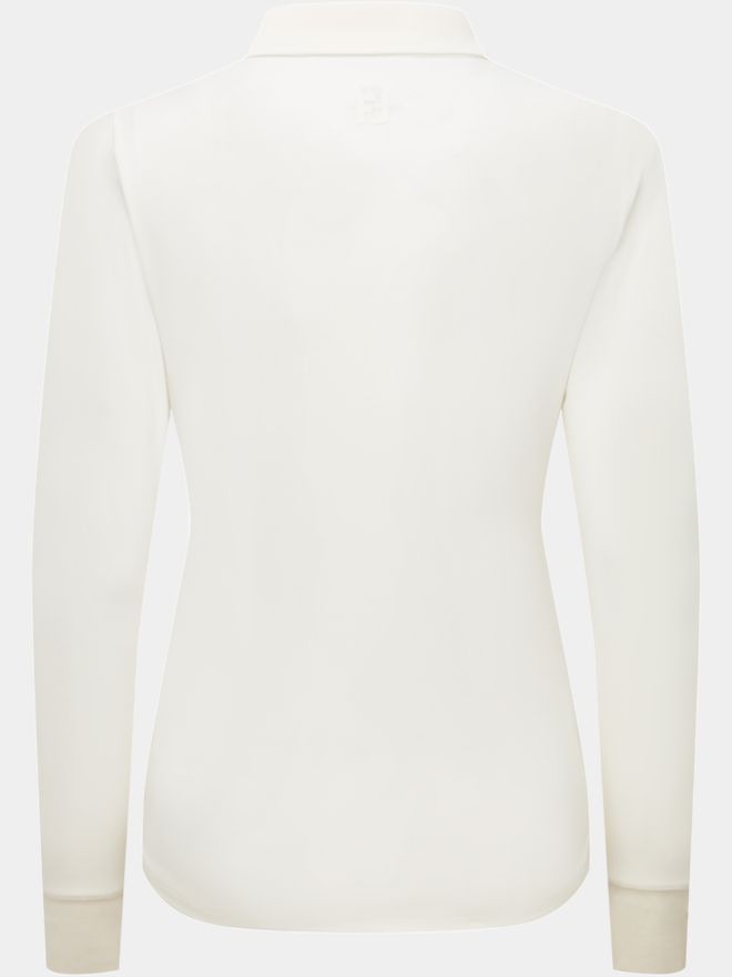 FootJoy TS L/S SHIRT Langarm Polo offwhite