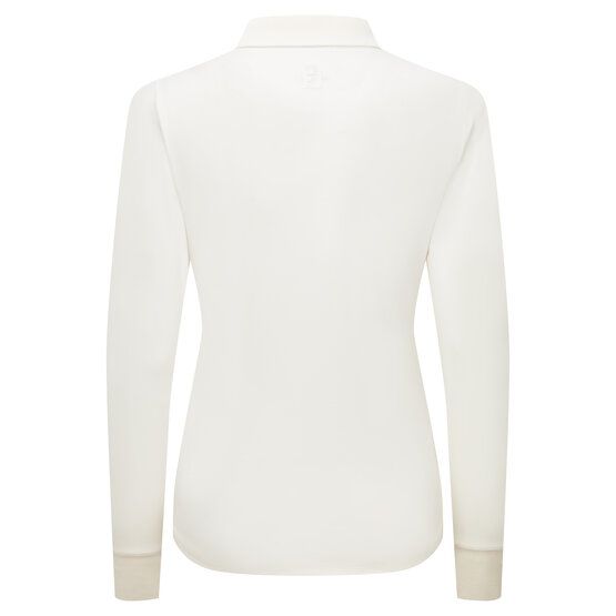 FootJoy TS L/S SHIRT Langarm Polo offwhite