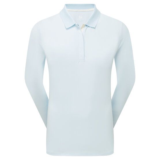 FootJoy TS L/S SHIRT Langarm Polo hellblau
