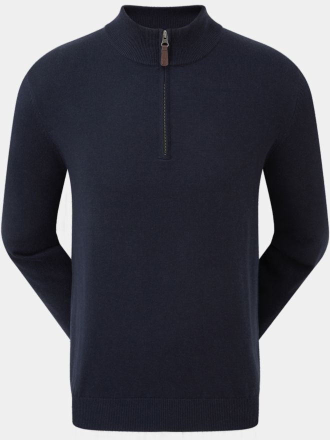 FootJoy WOOL BLEND 1/2 ZIP Troyer Strick navy