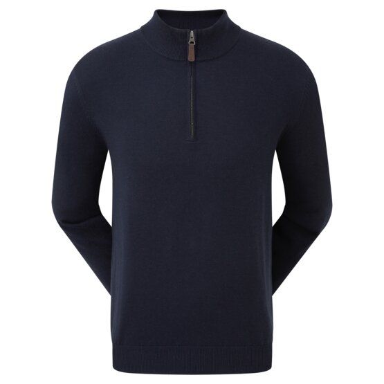 FootJoy WOOL BLEND 1/2 ZIP Troyer Strick navy