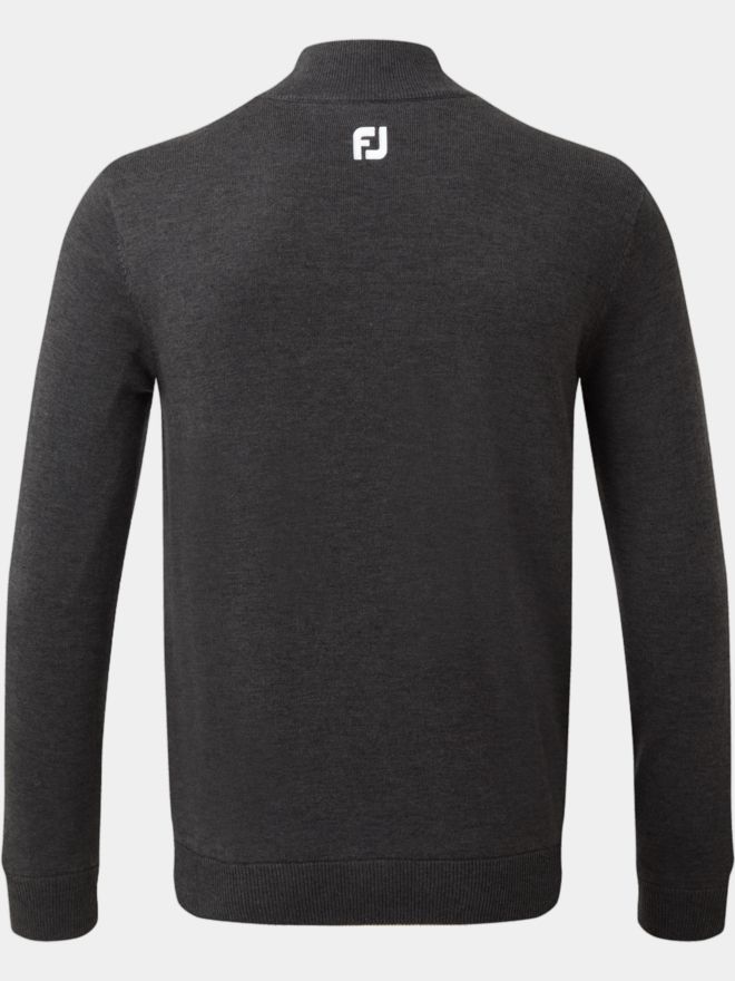 FootJoy WOOLBLND LINED 1/2 ZIP Windstopp Strick dunkelgrau