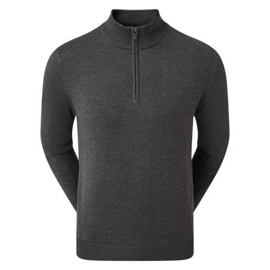 FootJoy WOOLBLND LINED 1/2 ZIP windstopper knit dark gray