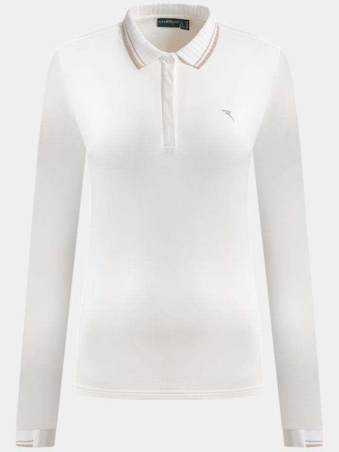 Chervo ATMA Langarm Polo offwhite