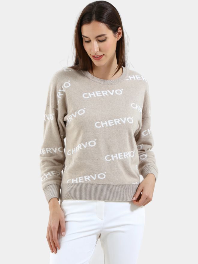 Chervo NOVEMBER Pullover Strick beige