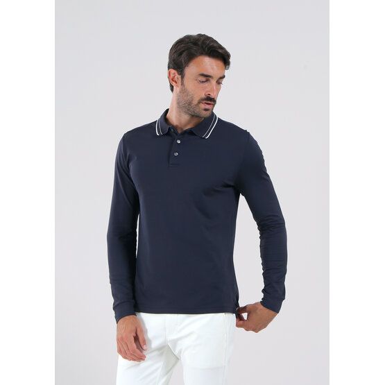 Chervo ALFABETO Langarm Polo navy