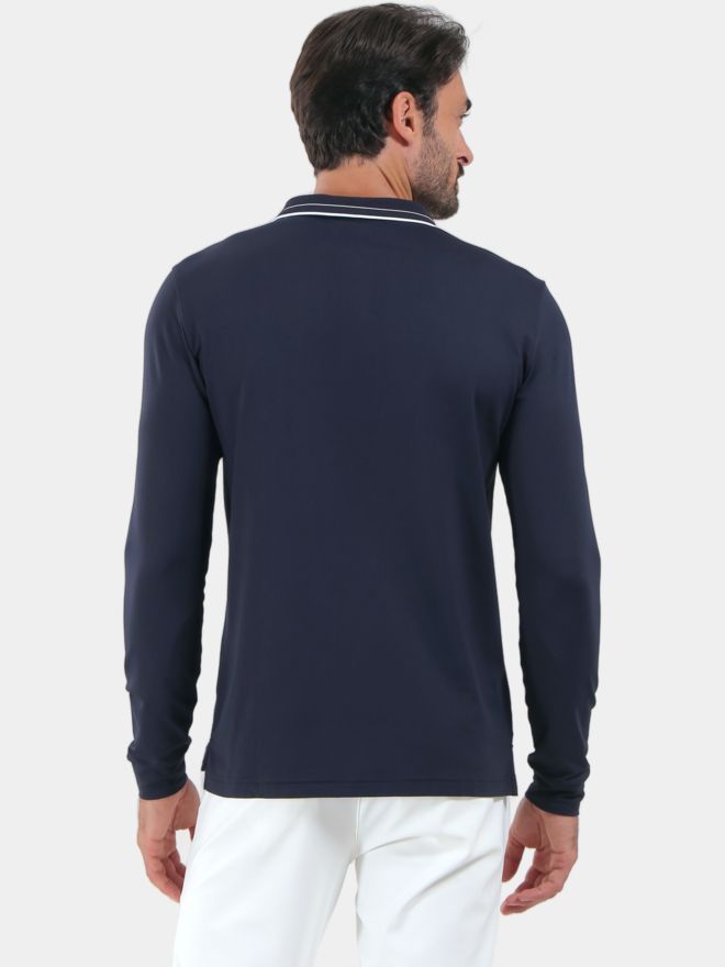 Chervo ALFABETO Langarm Polo navy