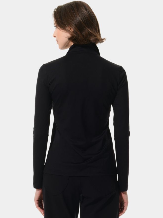 MDC Langarm Polo schwarz