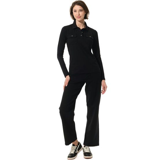 MDC Langarm Polo schwarz