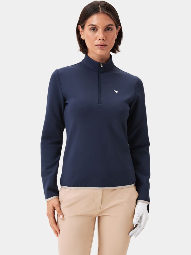 Macade Golf Therma Quarter Zip Stretch Midlayer námořnictvo