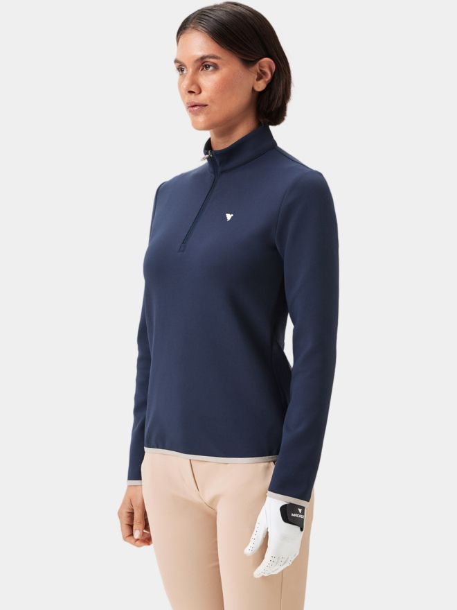 Macade Golf Therma Quarter Zip Stretch Midlayer námořnictvo