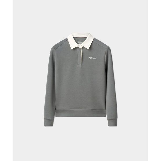 Macade Golf Sweatshirt Langarm Polo grau
