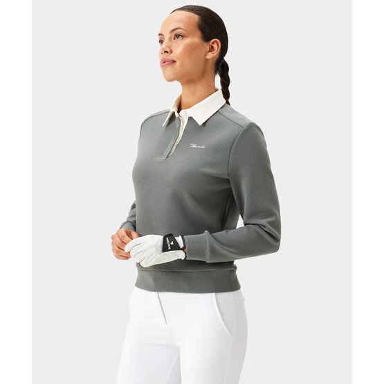 Macade Golf Sweatshirt Langarm Polo grau
